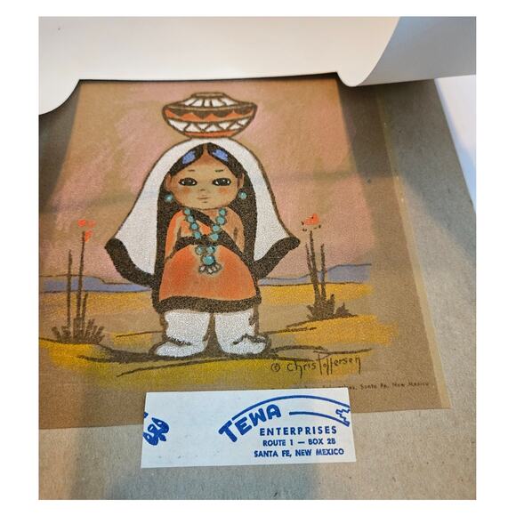 Native American Oodees Pastel Velvet Paper Serigraph prints Gerda Christoffersen - Picture 7 of 10